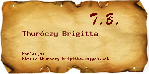 Thuróczy Brigitta névjegykártya