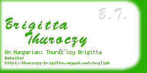 brigitta thuroczy business card